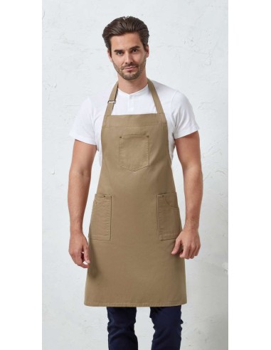 P-PR132-Cotton Chino Bib Apron